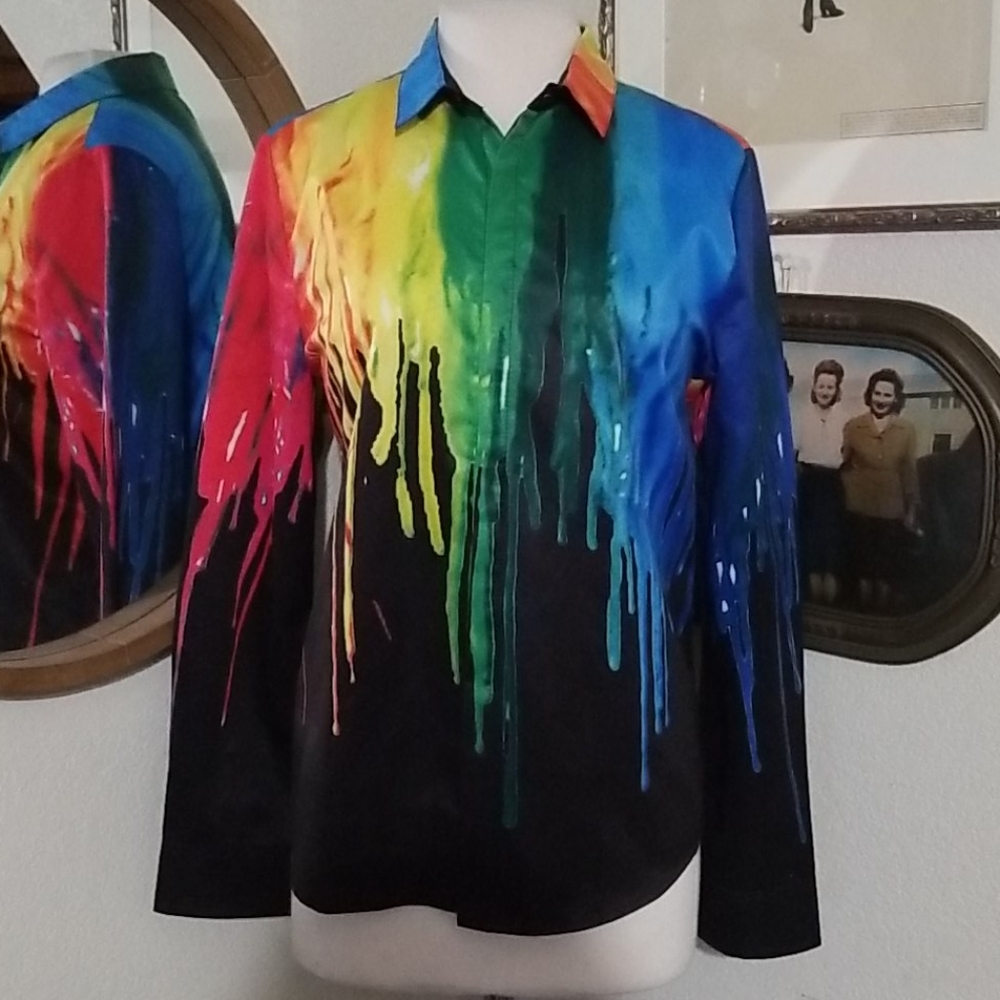 Designer Splash Button Up - image 1